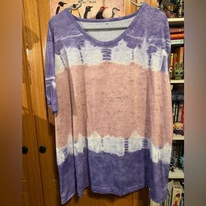 Purple and Pink Tie-Dye T-Shirt